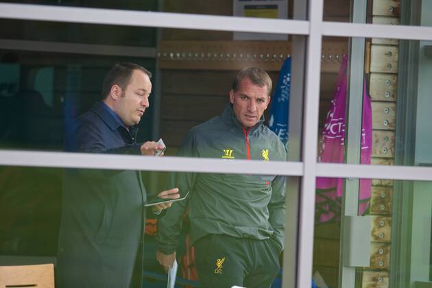 PROPAGANDA20140915 Football - soccer: UEFA Champions League, Liverpool FC , Liverpool s manager Brendan Rodgers during training at Melwood .xHOCHxZWEIx xPropagandax 