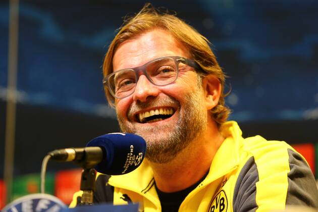 Montag 15.09.2014, Saison 2014 2015, UEFA Champions League, Pressekonferenz im Presseraum des Dortmunder Signal Iduna Parks vor dem Spiel zwischen dem BVB Borussia Dortmund und dem FC Arsenal London, Trainer Jürgen Klopp (BVB)