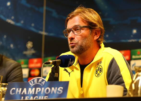 Montag 15.09.2014, Saison 2014 2015, UEFA Champions League, Pressekonferenz im Presseraum des Dortmunder Signal Iduna Parks vor dem Spiel zwischen dem BVB Borussia Dortmund und dem FC Arsenal London, Trainer Jürgen Klopp (BVB)