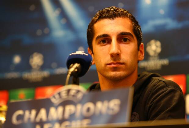 Montag 15.09.2014, Saison 2014 2015, UEFA Champions League, Pressekonferenz im Presseraum des Dortmunder Signal Iduna Parks vor dem Spiel zwischen dem BVB Borussia Dortmund und dem FC Arsenal London, Henrikh Mkhitaryan (BVB)
