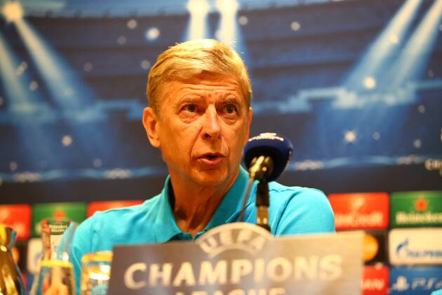 Montag 15.09.2014, Saison 2014 2015, UEFA Champions League, Pressekonferenz im Presseraum des Dortmunder Signal Iduna Parks vor dem Spiel zwischen dem BVB Borussia Dortmund und dem FC Arsenal London, Trainer Arsene Wenger (FC Arsenal)