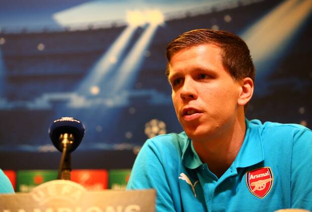Montag 15.09.2014, Saison 2014 2015, UEFA Champions League, Pressekonferenz im Presseraum des Dortmunder Signal Iduna Parks vor dem Spiel zwischen dem BVB Borussia Dortmund und dem FC Arsenal London, Torwart Woiciech Szczesny (FC Arsenal)