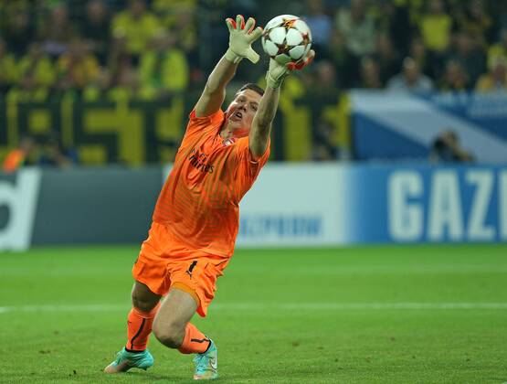 16.09.2014, Fussball Championsleague 2014 2015, Vorrunde, 1.Spieltag, Borussia Dortmund - Arsenal London, im Signal-Iduna-Park-Stadion Dortmund. Torwart Wojciech Szczesny (FC Arsenal) 