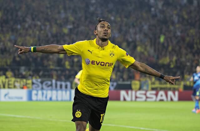 Dortmund, 16.09.2014, Signal-Iduna-Park Torjubel: Pierre-Emerick Aubameyang (BvB) Borussia Dortmund - FC Arsenal London