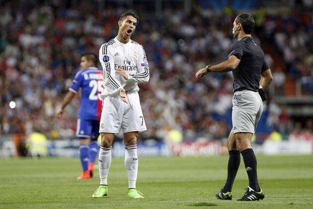 Cristiano Ronaldo of Real Madrid during the Champions League group B soccer match between Real Madrid and FC Basel 1893 at Santiago Bernabeu Stadium in Madrid, Spain. September 16, 2014.  (20423402)