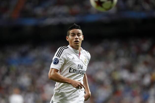 James Rodriguez of Real Madrid during the Champions League group B soccer match between Real Madrid and FC Basel 1893 at Santiago Bernabeu Stadium in Madrid, Spain. September 16, 2014.  (20423428)