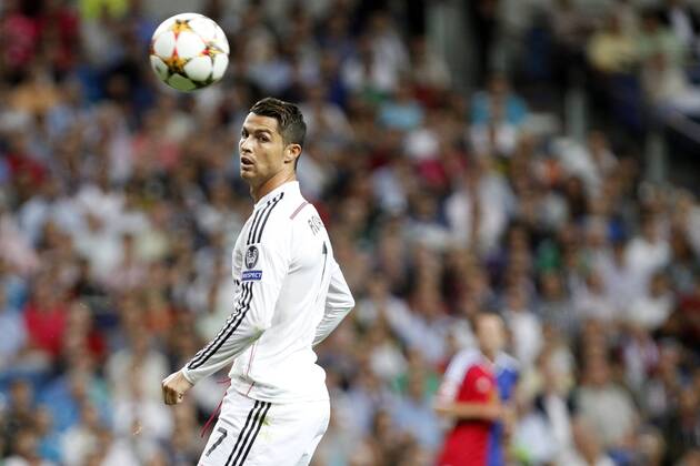 Cristiano Ronaldo of Real Madrid during the Champions League group B soccer match between Real Madrid and FC Basel 1893 at Santiago Bernabeu Stadium in Madrid, Spain. September 16, 2014.  (20423571)