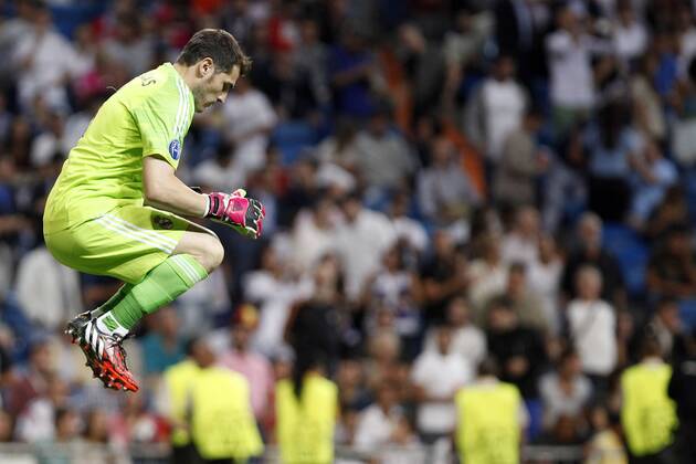 Iker Casillas of Real Madrid during the Champions League group B soccer match between Real Madrid and FC Basel 1893 at Santiago Bernabeu Stadium in Madrid, Spain. September 16, 2014.  (20423727)