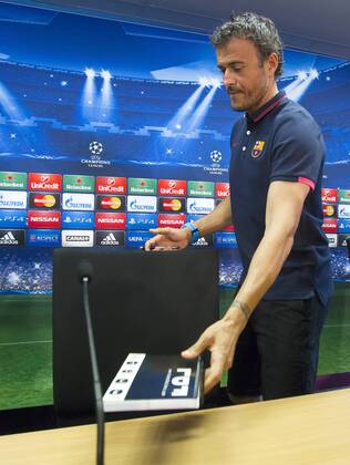 PK FC Barcelona Luis Enrique at press conference. xFRANCESCxADELANTADOx 
