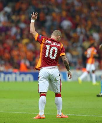 UEFA Champions League Group D match between Galatasaray AS v RSC Anderlecht at Turk Telekom Arena in Istanbul, Turkey on September 16, 2014. Score: Galatasaray 1 - Anderlecht 1 Pictured: Wesley Sneijder of Galatasaray. 