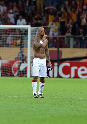 UEFA Champions League Group D match between Galatasaray AS v RSC Anderlecht at Turk Telekom Arena in Istanbul, Turkey on September 16, 2014. Score: Galatasaray 1 - Anderlecht 1 Pictured: Felipe Melo of Galatasaray. 