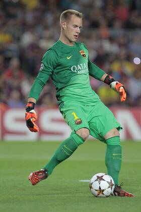 BARCELONA, Spain: Marc Andre Ter Stegen - Champions League, FC Barcelona vs. APOEL Nicosia. 