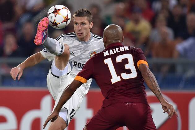 Kiril Nababkin CSKA, Douglas Maicon As Roma AS Rom - ZSKA Moskau andreaxstaccioli