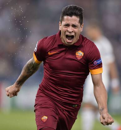 Jubel Juan Manuel Iturbe Roma. Torjubel. AS Rom - ZSKA Moskau AntoniettaxBaldassarre