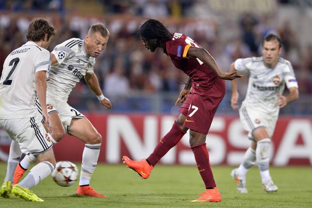 Gervinho Roma. Torjubel. AS Rom - ZSKA Moskau AntoniettaxBaldassarre