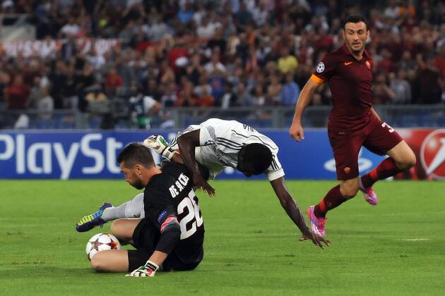 Morgan De Sanctis Roma , Seydou Doumbia CSKA AS Rom - ZSKA Moskau andreaxstaccioli