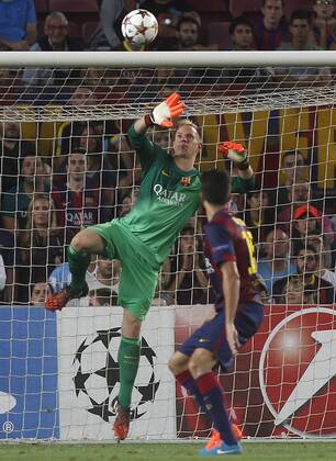 Champions League match between FC Barcelona and Apoel Nicosia. In this picture, Marc Andre Ter Stegen. xFRANCESCxADELANTADOx 
