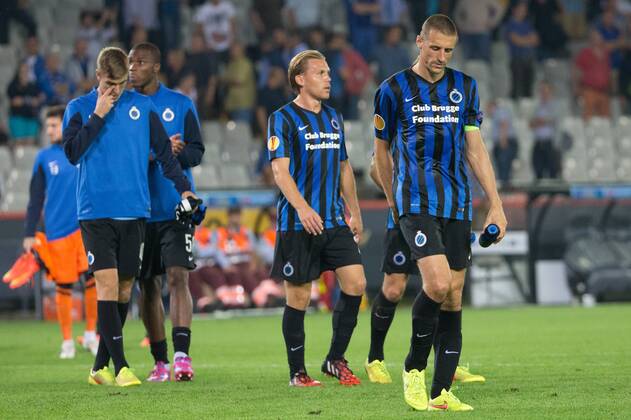 - BRUGGE, BELGIUM: Club s players pictured after a soccer game between Belgian first division team Club Brugge KV and Italian team Torino F.C., Thursday 18 September 2014 in Brugge, the first game in the group stage of the UEFA Europa League in group B. KURTxDESPLENTER 04318281