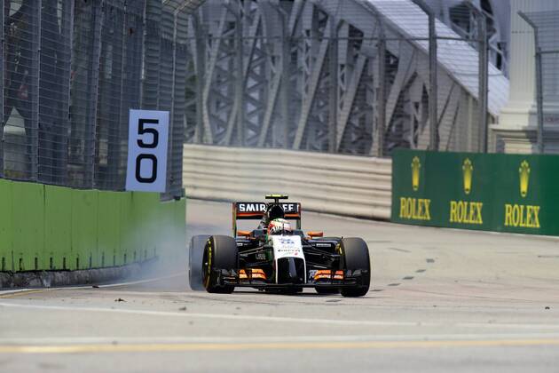 Sergio Perez, Sahara Force India F1, formula 1 GP, Singapore, 20.09.2014 Photo:mspb Lukas Gorys Sergio Perez, formula 1 GP, Singapore,