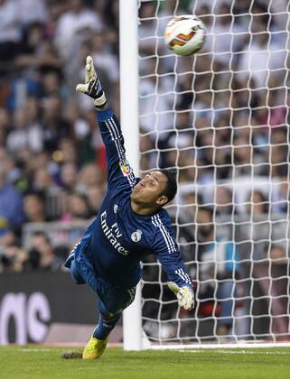 League BBVA match played between Real Madrid and FC Elche. In this picture, Keylor Navas. xDIEGOxGxSOUTOx