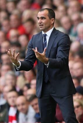 Roberto Martinez manager of Everton - Barclays Premier League - Liverpool vs Everton - Anfield Stadium - Liverpool - England - 27th September 2014 - Picture Simon Bellis Sportimage EDITORIAL USE ONLY. No use with unauthorised audio, video, data, fixture lists, club league logos or live services. Online in-match use limited to 120 images, no video emulation. No use in betting, games or single club league player publications.