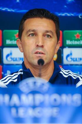 - BRUSSELS, BELGIUM: Anderlecht s head coach Besnik Hasi pictured during a press conference of Belgian team RSC Anderlecht, in Brussels, Tuesday 30 September 2014. Anderlecht will play Tomorrow against German Borussia Dortmund on day 2 of the group stage of the UEFA Champions League competition, in group D. LUCxCLAESSEN  premiumd 04406449