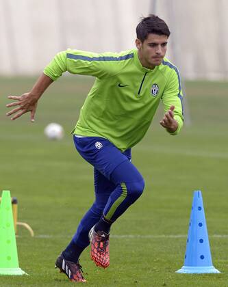 Alvaro Morata, Turin Training von Juventus Turin in Madrid filippoxalfero