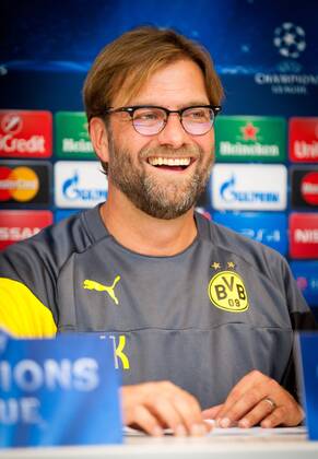 - BRUSSELS, BELGIUM: Dortmund s head coach Jurgen Klopp pictured during a press conference of German team Borussia Dortmund, in Brussels, Tuesday 30 September 2014. Dortmund will play Tomorrow against Belgian team RSC Anderlecht on day 2 of the group stage of the UEFA Champions League competition, in group D. LUCxCLAESSEN  premiumd Highlight 04407309