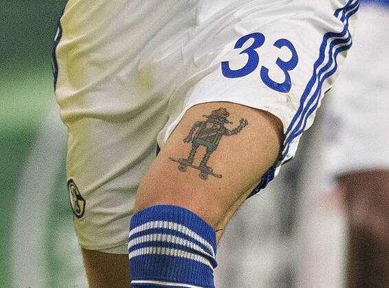 Gelsenkirchen, 30.09.2014, Veltins Arena, Fußball Tattop Roman Neustädter (S04) FC Schalke 04 - NK Maribor