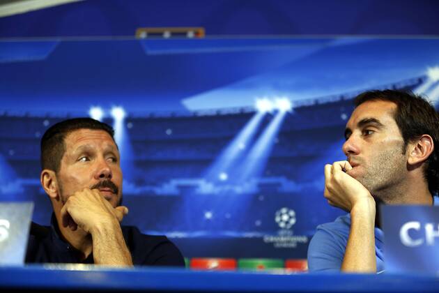Diego Diego Simeone, Diego Godin - PK Atletico Madrid. xFOTOxCHEMAxREYx 