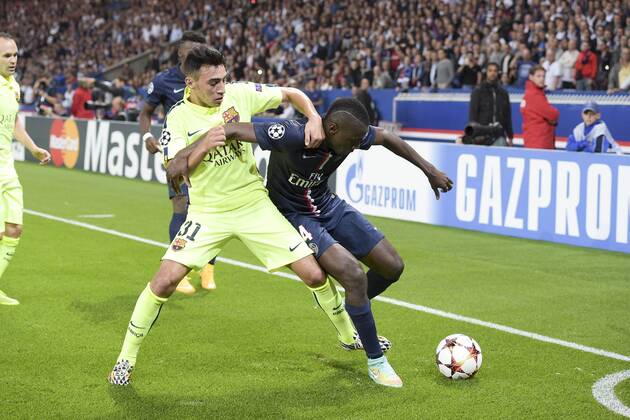 Blaise Matuidi (PSG) vs Munir El Haddadi (Barca) Paris St. Germain PSG - FC Barcelona (Barca) xJBAutissierx 