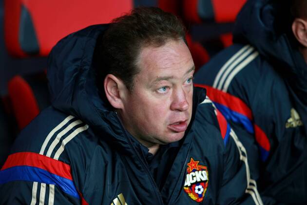 September 30, 2014. Russia, Khimki, arena New Khimki. CSKA s head coach Leonid Slutsky in the 2014 15 UEFA Champions League s group stage match between CSKA (Moscow, Russia) and FC Bayern Munich (Munich, Germany) DmitryxGolubovich 
