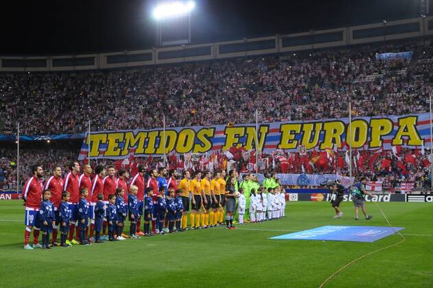 Atletico de Madrid Goalkeeper, Miguel Angel Moya Rumbo - MOYA, number 1. Atletico de Madrid Defender, Diego Roberto Godin Leal - GODIN, number 2. Atletico de Madrid Midfielder, Tiago Cardoso Mendes - TIAGO, number 5. Atletico de Madrid Midfielder, Jorge Resurreccion Merodio - KOKE, number 6. Atletico de Madrid Midfielder, Raul Garcia Escudero - RAUL GARCIA, number 8. Atletico de Madrid Forward, Mario Mandzukic - MANDZUKIC, number 9. Atletico de Madrid Midfielder, Arda Turan - ARDA, number 10. Atletico de Madrid Midfielder, Cristian Daniel Ansaldi - ANSALDI, number 15. Atletico de Madrid Midfielder, Saul Niguez Esclapez - SAUL, number 17. Atletico de Madrid Defender, Juan Francisco Torres Belen - JUANFRAN, number 20. Atletico de Madrid Defender, Joao Miranda de Souza Filho - MIRANDA, number 23. Juventus Goalkeeper, Gianluigi Buffon - BUFFON, number 1. Juventus Defender, Giorgio Chiellini - CHIELLINI, number 3. Juventus Defender, Martin Caceres - CACERES, number 4. Juventus Midfielder, Paul Pogba - POGBA, number 6. Juventus Midfielder, Claudio Marchisio - MARCHISIO, number 8. Juventus Forward, Carlos Tevez - TEVEZ, number 10. Juventus Defender, Leonardo Bonucci - BONUCCI, number 19. Juventus Midfielder, Arturo Vidal - VIDAL, number 23. Juventus Defender, Stephan Lichtsteiner - LICHTSTEINER, number 26. Juventus Defender, Patrice Evra - EVRA, number 33. Fernando Llorente. Round 2 of the CHAMPIONS league, soccer match between Atletico de Madrid - Juventus at the Vicente Calderon estadium, Madrid - Spain by October 1, 2014.