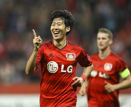 Foto: Torjubel beim 2-0 für Bayer , Heung Min Son Fussball - Championsleague am Mi. 01.10.2014 Gruppenphase, Bayer 04 Leverkusen - Benfica Lissabon