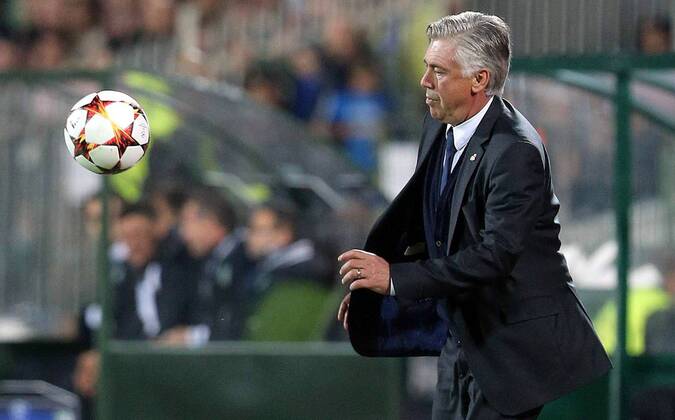 01.10.2014 Sofia(Bulgaria) PFC Ludogorets-CF Real Madrid Champions League men s football Carlo Ancelotti CF Real Madrid coach :Stringer 