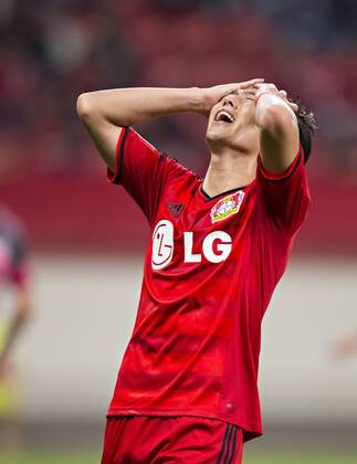 Leverkusen, 01.10.2014, BayArena Heung-Min Son (Bayer) enttäuscht Bayer Leverkusen - Benfica Lissabon mm