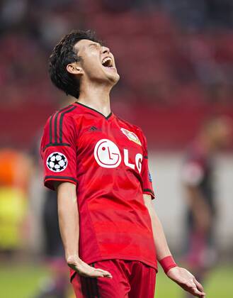 Leverkusen, 01.10.2014, BayArena Heung-Min Son (Bayer) enttäuscht Bayer Leverkusen - Benfica Lissabon mm