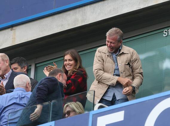 Chelsea s Roman Abramovich celebrates his sides second goal - Barclays Premier League - Chelsea Vs Arsenal - Stamford Bridge - England - 5th October 2014 - EDITORIAL USE ONLY. No use with unauthorised audio, video, data, fixture lists, club league logos or live services. Online in-match use limited to 120 images, no video emulation. No use in betting, games or single club league player publications.