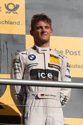 19.10.2014 - Motorsport - Saison 2014 - 10. Rennwochenende Hockenheimring Hockenheim - DTM Deutsche Tourenwagen Meisterschaft Rennen - MaWi - Meister Marco Wittmann (23, BMW Team RMG) - happy Einzelbild Jubel Freude