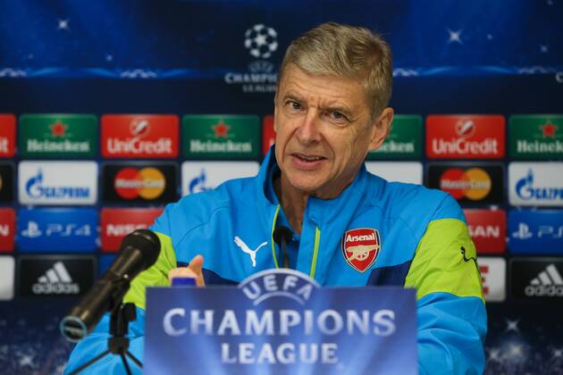 - BRUSSELS, BELGIUM: Arsenal s manager Arsene Wenger pictured during a press conference of English team Arsenal, in Brussels, Tuesday 21 October 2014. Tomorrow Arsenal is playing against Belgian soccer team RSCA Anderlecht on day 3 of the group stage of the UEFA Champions League competition, in group D. VIRGINIExLEFOUR  premiumd 20143609