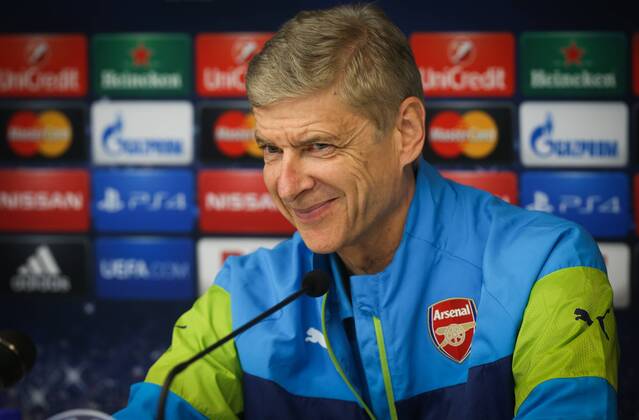 - BRUSSELS, BELGIUM: Arsenal s manager Arsene Wenger pictured during a press conference of English team Arsenal, in Brussels, Tuesday 21 October 2014. Tomorrow Arsenal is playing against Belgian soccer team RSCA Anderlecht on day 3 of the group stage of the UEFA Champions League competition, in group D. VIRGINIExLEFOUR  premiumd 20143611