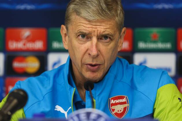 - BRUSSELS, BELGIUM: Arsenal s manager Arsene Wenger pictured during a press conference of English team Arsenal, in Brussels, Tuesday 21 October 2014. Tomorrow Arsenal is playing against Belgian soccer team RSCA Anderlecht on day 3 of the group stage of the UEFA Champions League competition, in group D. VIRGINIExLEFOUR  premiumd 20143612