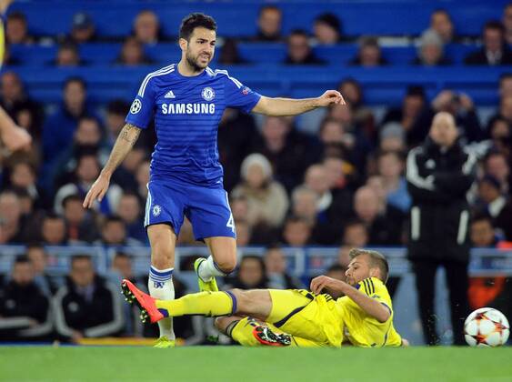 Football - 2014 2015 Champions League - Group G: Chelsea vs. Maribor Chelsea s Cesc Fabregas at Stamford Bridge. COLORSPORT ANDREW COWIE