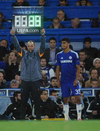 Football - 2014 2015 Champions League - Group G: Chelsea vs. Maribor Chelsea s Dominic Solanke comes on as a 2nd half substitute at Stamford Bridge. COLORSPORT ANDREW COWIE