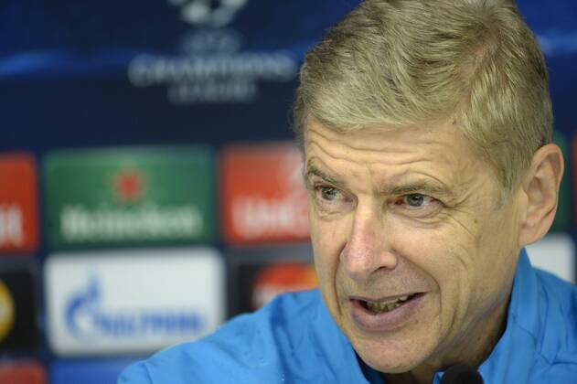 Arsene Wenger head coach of Arsenal FC FOOTBALL : Arsenal - Conference de presse - Ligue des Champions - Bruxelles - 21 10 2014 Photonews Panoramic 
