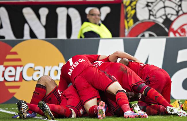 Leverkusen, 22.10.2014, BayArena Leverkusener Torjubel Bayer Leverkusen - Zenit St. Petersburg mm