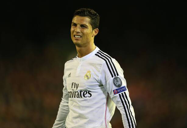 Cristiano Ronaldo of Real Madrid - UEFA Champions League Group B - Liverpool vs Real Madrid - Anfield Stadium - Liverpool- England - 22nd October 2014 - Picture Simon Bellis Sportimage EDITORIAL USE ONLY. No use with unauthorised audio, video, data, fixture lists, club league logos or live services. Online in-match use limited to 120 images, no video emulation. No use in betting, games or single club league player publications.