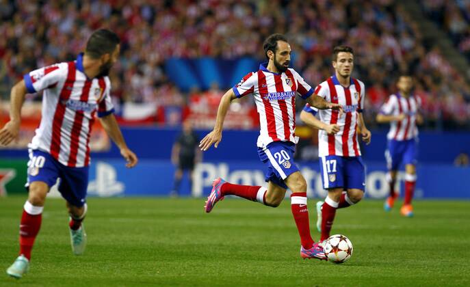 Champions League match between Atletico Madrid and Malmö FF. In this picture,, Juanfran goes with the ball. xRAFAxCASALx 