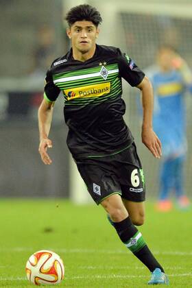 Borussia Mönchengladbach vs. Apollon Limassol --- Fussball --- Europa League --- 23.10.2014 Mahmoud Dahoud (Mönchengladbach), Freisteller, Einzelbild, Aktion