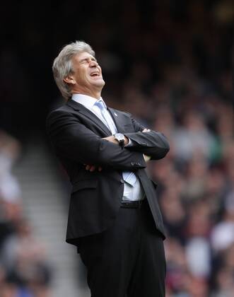 West Ham United v Manchester City . . London, UK . . 25.10.2014 Manuel Pellegrini (Man City manager) after the first West Ham goal.